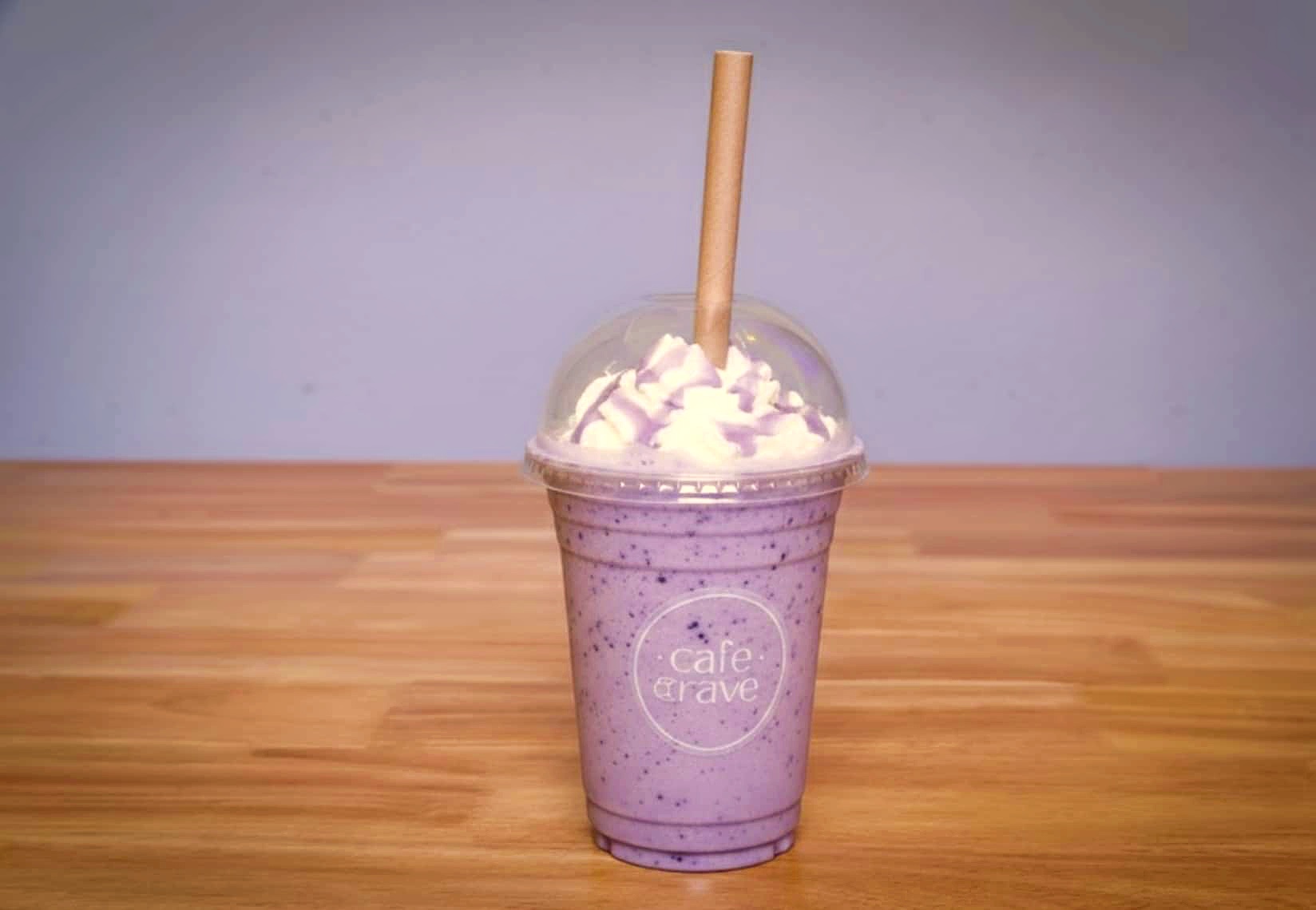 Milkshake – Blåbær, banan & vaniljemælk